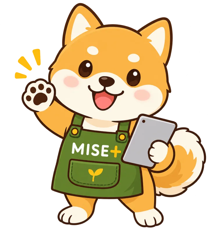 MISE+のキャラクター、柴犬のミセくん